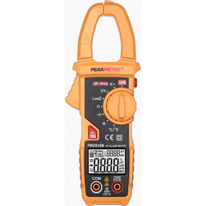 Токовые клещи PEAKMETER цифровые 600 А / 600 В PM2018B