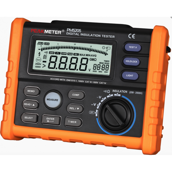 Измеритель сопротивления изоляции PEAKMETER PM5205