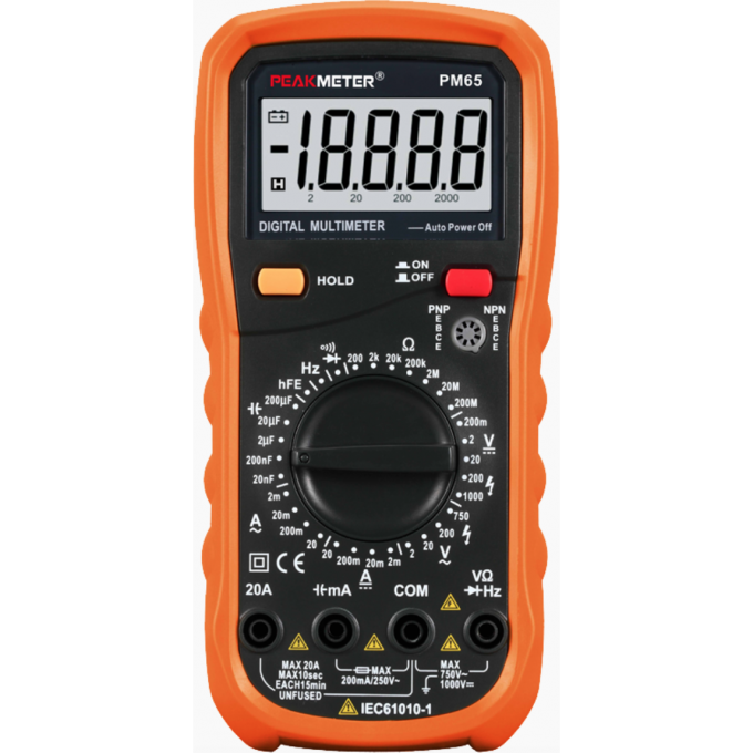Мультиметр цифровой портативный PEAKMETER PM65