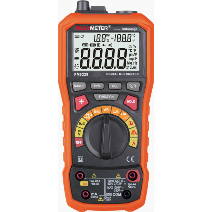 Мультиметр цифровой портативный 5 в 1 PEAKMETER PM8229
