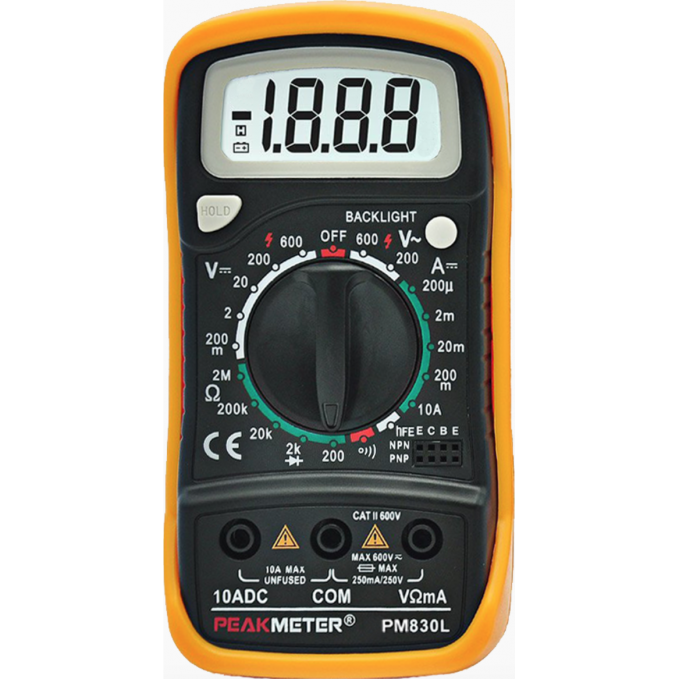 Мультиметр цифровой портативный PEAKMETER PM830L